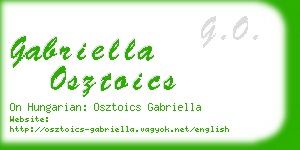 gabriella osztoics business card